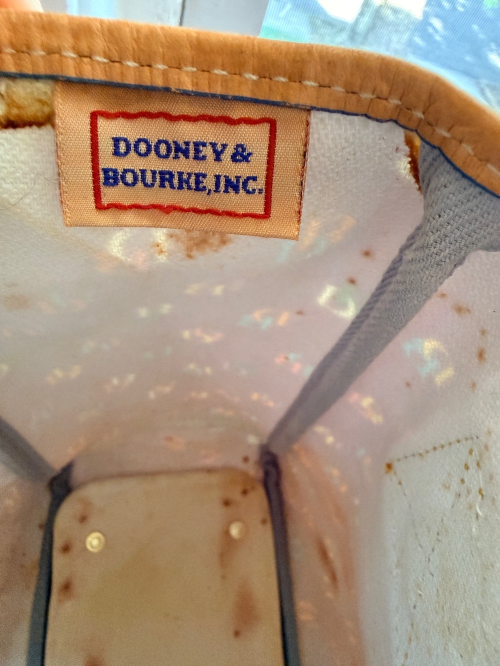 Dooney & Bourke | Y2K “IT Collection” Multicolor Monogram Shopper Tote, Purple - Picture 6 of 15